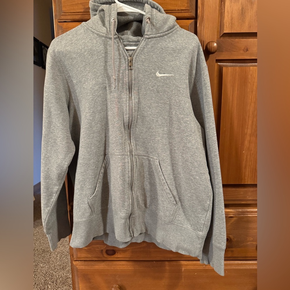 Nike Heather Gray Full-Zip Hoodie